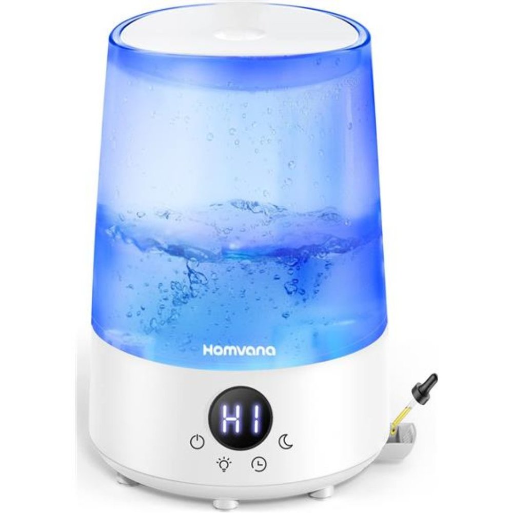 Small Humidifiers for Baby Bedroom Home, Cool Mist Top-Fill 3L 32H, Quiet 23dB